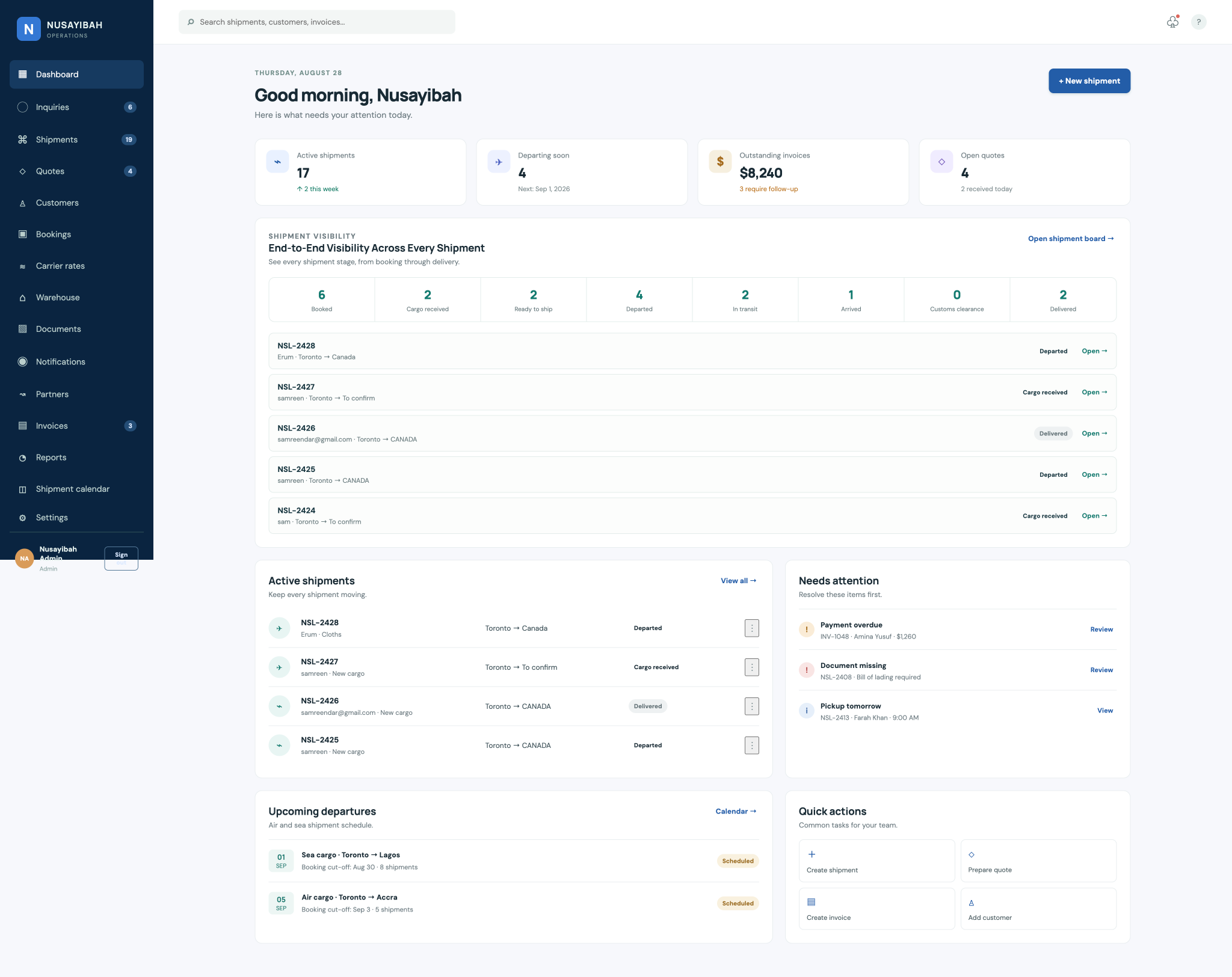 Freight Management Software project preview